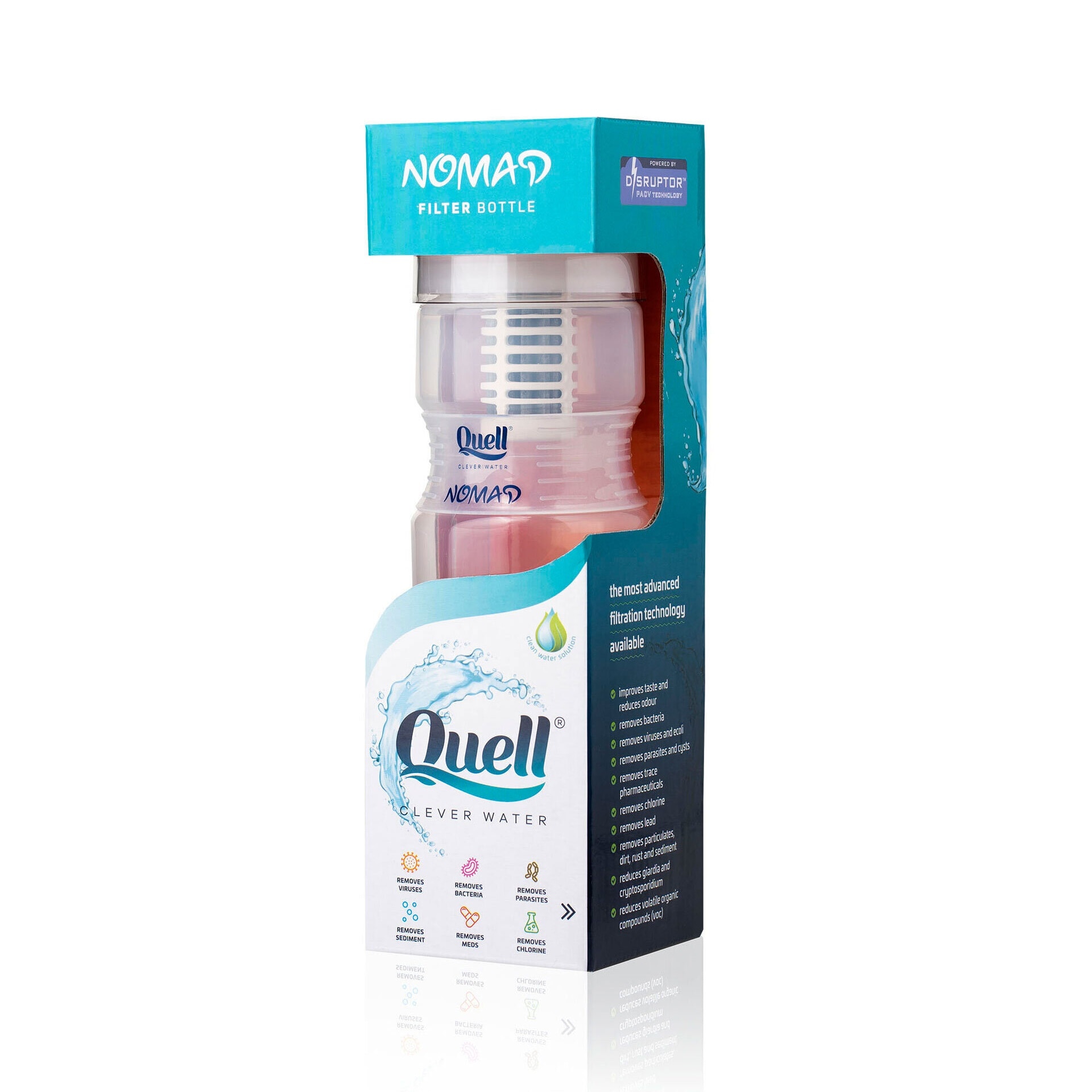 Филтрираща бутилка с филтър Quell Clever Water Nomad